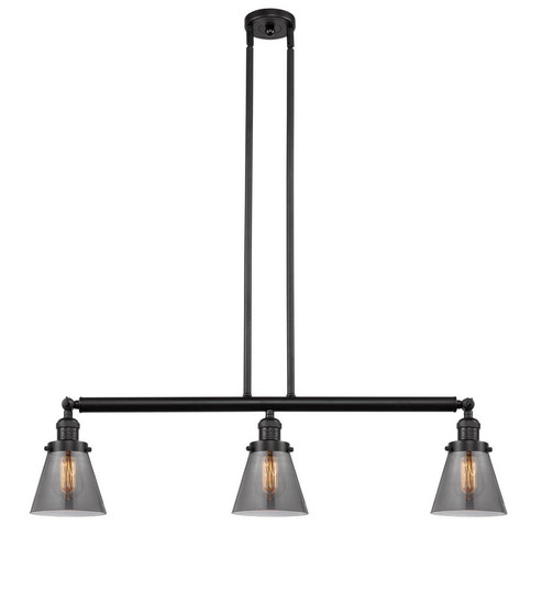 Cone - 3 Light - 39 inch - Oil Rubbed Bronze - Stem Hung - Adjustable Island Light (3442|213-OB-G63-LED)