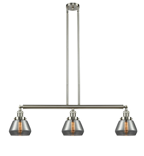 Fulton - 3 Light - 39 inch - Brushed Satin Nickel - Stem Hung - Adjustable Island Light (3442|213-SN-G173-LED)