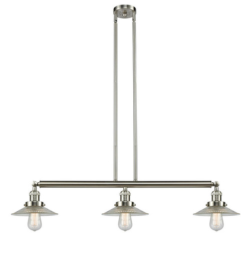 Halophane - 3 Light - 41 inch - Brushed Satin Nickel - Stem Hung - Adjustable Island Light (3442|213-SN-G2-LED)