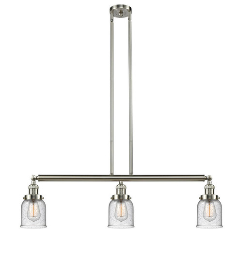 Bell - 3 Light - 38 inch - Brushed Satin Nickel - Stem Hung - Adjustable Island Light (3442|213-SN-G54-LED)