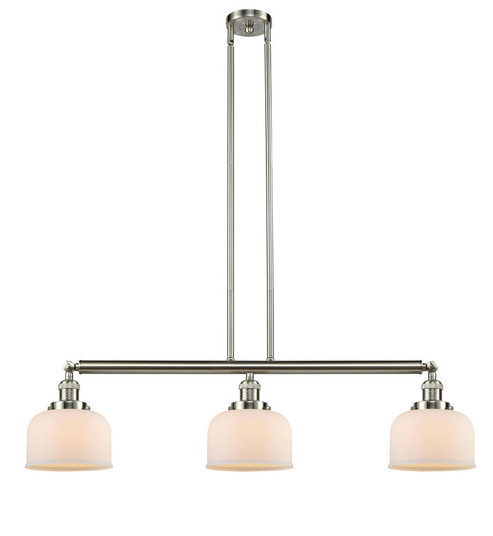 Bell - 3 Light - 41 inch - Brushed Satin Nickel - Stem Hung - Adjustable Island Light (3442|213-SN-G71-LED)