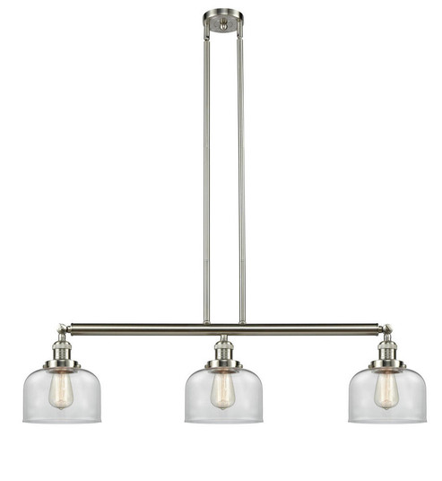 Bell - 3 Light - 41 inch - Brushed Satin Nickel - Stem Hung - Adjustable Island Light (3442|213-SN-G72-LED)