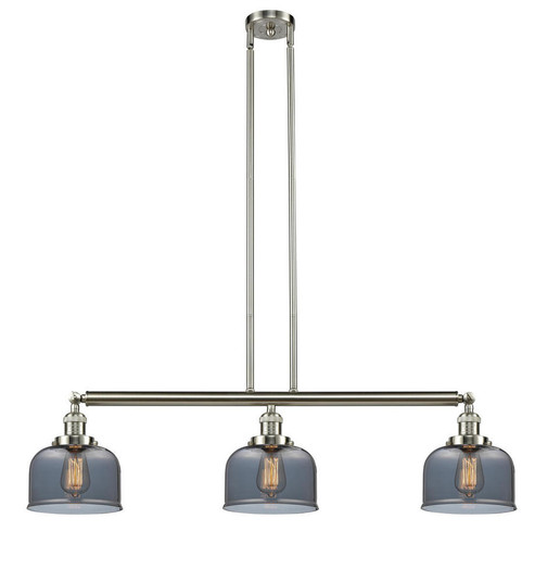 Bell - 3 Light - 41 inch - Brushed Satin Nickel - Stem Hung - Adjustable Island Light (3442|213-SN-G73-LED)