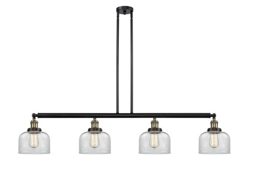 Bell - 4 Light - 53 inch - Black Antique Brass - Stem Hung - Adjustable Island Light (3442|214-BAB-G72)