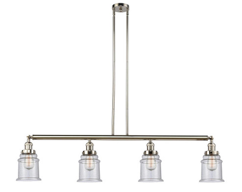 Canton - 4 Light - 51 inch - Polished Nickel - Stem Hung - Adjustable Island Light (3442|214-PN-G184-LED)