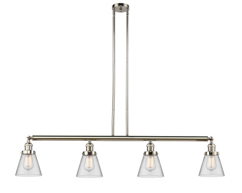 Cone - 4 Light - 51 inch - Polished Nickel - Stem Hung - Adjustable Island Light (3442|214-PN-G62-LED)