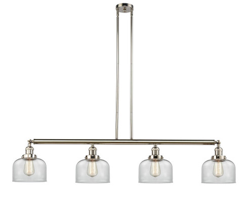 Bell - 4 Light - 53 inch - Polished Nickel - Stem Hung - Adjustable Island Light (3442|214-PN-G72-LED)
