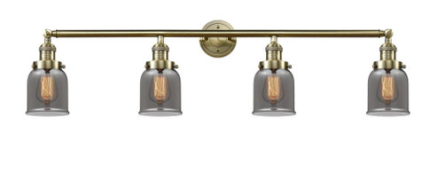 Bell - 4 Light - 42 inch - Antique Brass - Adjustable Bath Vanity Light (3442|215-AB-G53-LED)