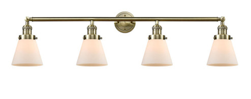 Cone - 4 Light - 42 inch - Antique Brass - Adjustable Bath Vanity Light (3442|215-AB-G61)