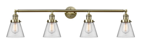Cone - 4 Light - 42 inch - Antique Brass - Adjustable Bath Vanity Light (3442|215-AB-G62-LED)