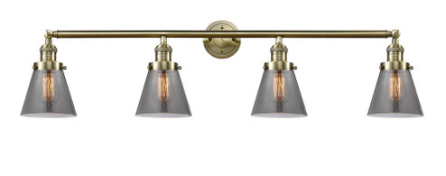 Cone - 4 Light - 42 inch - Antique Brass - Adjustable Bath Vanity Light (3442|215-AB-G63-LED)