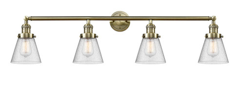 Cone - 4 Light - 42 inch - Antique Brass - Adjustable Bath Vanity Light (3442|215-AB-G64-LED)