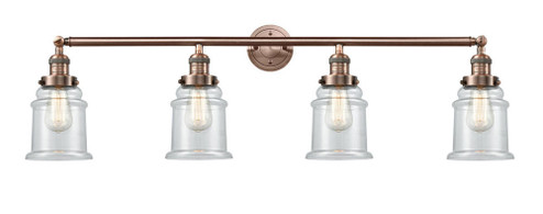 Canton - 4 Light - 42 inch - Antique Copper - Adjustable Bath Vanity Light (3442|215-AC-G182-LED)