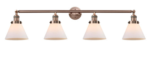 Cone - 4 Light - 44 inch - Antique Copper - Adjustable Bath Vanity Light (3442|215-AC-G41-LED)
