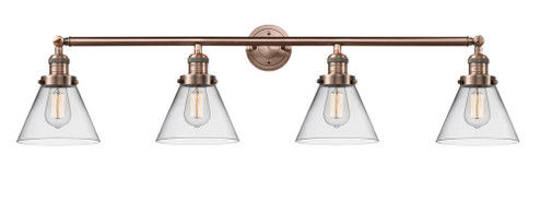 Cone - 4 Light - 44 inch - Antique Copper - Adjustable Bath Vanity Light (3442|215-AC-G42-LED)