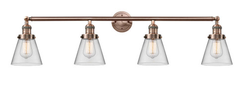 Cone - 4 Light - 42 inch - Antique Copper - Adjustable Bath Vanity Light (3442|215-AC-G62-LED)