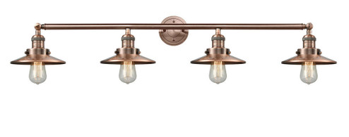 Railroad - 4 Light - 44 inch - Antique Copper - Adjustable Bath Vanity Light (3442|215-AC-M3-LED)