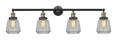 Chatham - 4 Light - 42 inch - Black Antique Brass - Adjustable Bath Vanity Light (3442|215-BAB-G142-LED)