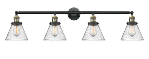 Cone - 4 Light - 44 inch - Black Antique Brass - Adjustable Bath Vanity Light (3442|215-BAB-G44)