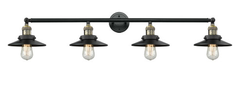 Railroad - 4 Light - 44 inch - Black Antique Brass - Adjustable Bath Vanity Light (3442|215-BAB-M6)