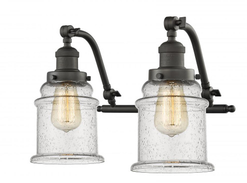 Canton - 2 Light - 18 inch - Oil Rubbed Bronze - Adjustable Bath Vanity Light (3442|515-2W-OB-G184-LED)