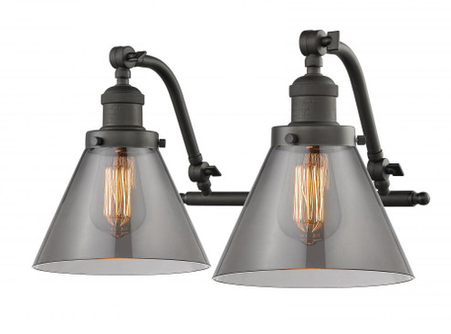 Cone - 2 Light - 18 inch - Oil Rubbed Bronze - Adjustable Bath Vanity Light (3442|515-2W-OB-G43-LED)