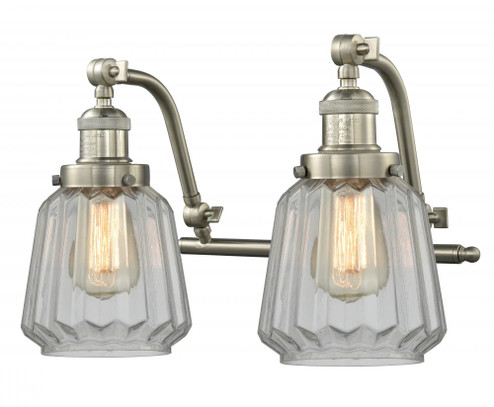 Chatham - 2 Light - 18 inch - Brushed Satin Nickel - Adjustable Bath Vanity Light (3442|515-2W-SN-G142-LED)