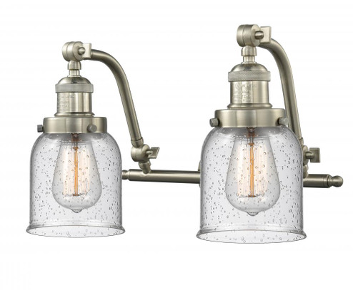 Bell - 2 Light - 18 inch - Brushed Satin Nickel - Adjustable Bath Vanity Light (3442|515-2W-SN-G54-LED)