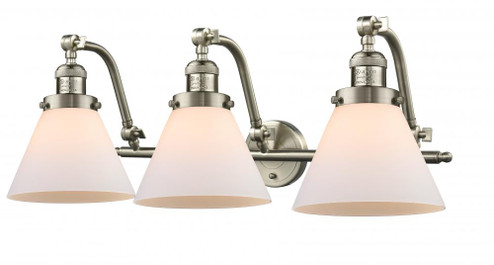 Cone - 3 Light - 28 inch - Brushed Satin Nickel - Adjustable Bath Vanity Light (3442|515-3W-SN-G41-LED)