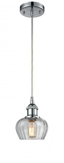 Fenton - 1 Light - 7 inch - Polished Chrome - Cord hung - Mini Pendant (3442|516-1P-PC-G92-LED)