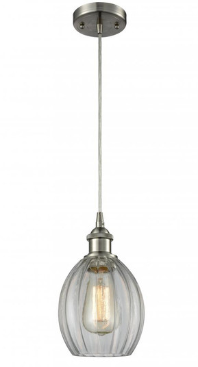 Eaton - 1 Light - 6 inch - Brushed Satin Nickel - Cord hung - Mini Pendant (3442|516-1P-SN-G82-LED)