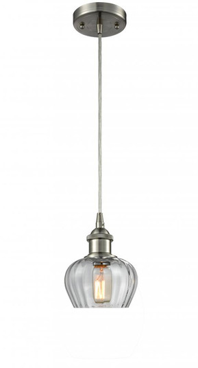 Fenton - 1 Light - 7 inch - Brushed Satin Nickel - Cord hung - Mini Pendant (3442|516-1P-SN-G92-LED)