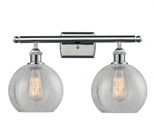 Athens - 2 Light - 18 inch - Polished Chrome - Bath Vanity Light (3442|516-2W-PC-G125-LED)