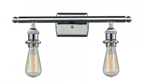 Bare Bulb - 2 Light - 16 inch - Polished Chrome - Bath Vanity Light (3442|516-2W-PC-LED)