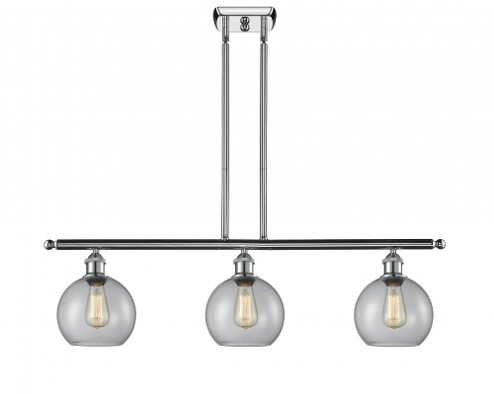 Athens - 3 Light - 36 inch - Polished Chrome - Stem hung - Island Light (3442|516-3I-PC-G122-LED)