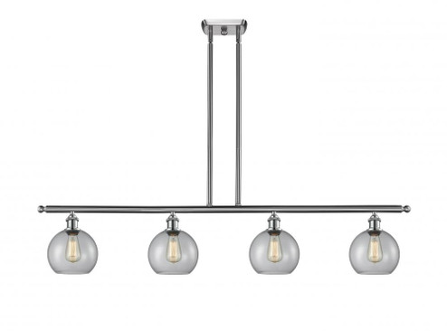 Athens - 4 Light - 48 inch - Brushed Satin Nickel - Stem hung - Island Light (3442|516-4I-SN-G122-LED)