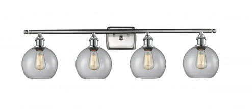 Athens - 4 Light - 38 inch - Brushed Satin Nickel - Bath Vanity Light (3442|516-4W-SN-G122-LED)