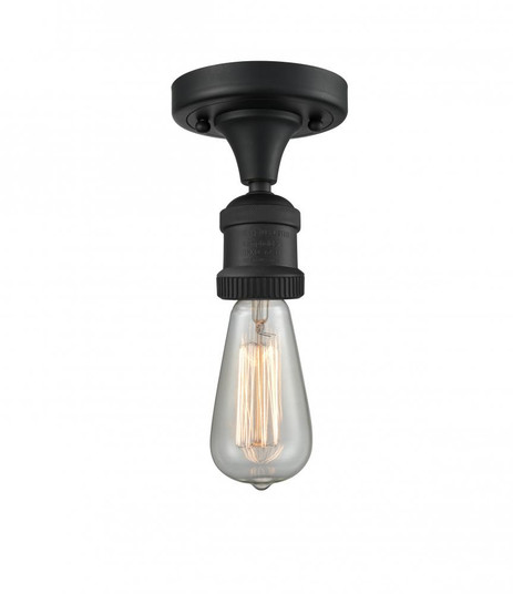 Bare Bulb - 1 Light - 5 inch - Matte Black - Semi-Flush Mount (3442|517-1C-BK)