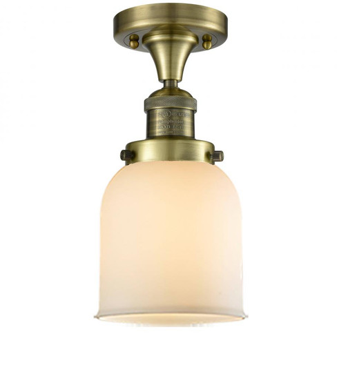 Bell - 1 Light - 5 inch - Antique Brass - Semi-Flush Mount (3442|517-1CH-AB-G51-LED)