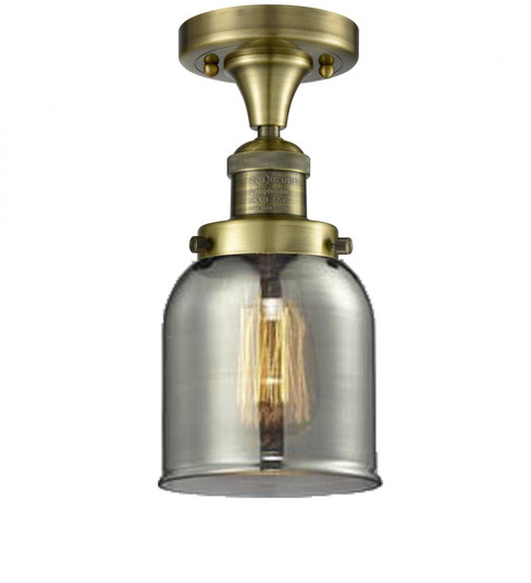 Bell - 1 Light - 5 inch - Antique Brass - Semi-Flush Mount (3442|517-1CH-AB-G53-LED)