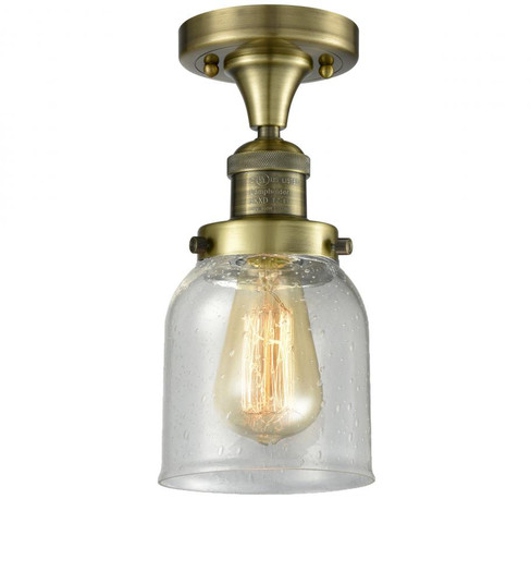 Bell - 1 Light - 5 inch - Antique Brass - Semi-Flush Mount (3442|517-1CH-AB-G54-LED)
