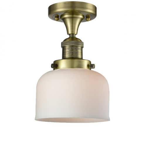 Bell - 1 Light - 8 inch - Antique Brass - Semi-Flush Mount (3442|517-1CH-AB-G71-LED)