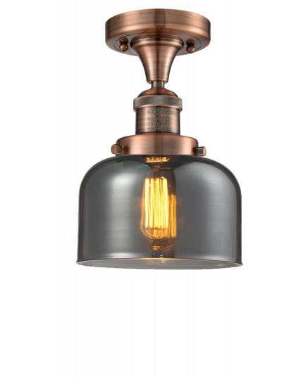 Bell - 1 Light - 8 inch - Antique Copper - Semi-Flush Mount (3442|517-1CH-AC-G73-LED)