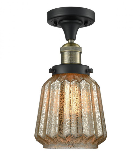 Chatham - 1 Light - 7 inch - Black Antique Brass - Semi-Flush Mount (3442|517-1CH-BAB-G146-LED)