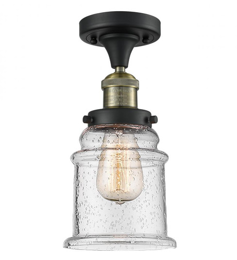 Canton - 1 Light - 6 inch - Black Antique Brass - Semi-Flush Mount (3442|517-1CH-BAB-G184-LED)