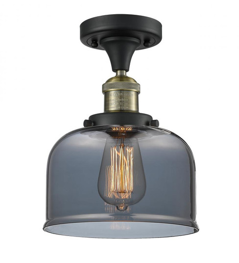 Bell - 1 Light - 8 inch - Black Antique Brass - Semi-Flush Mount (3442|517-1CH-BAB-G73)