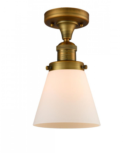Cone - 1 Light - 7 inch - Brushed Brass - Semi-Flush Mount (3442|517-1CH-BB-G61-LED)