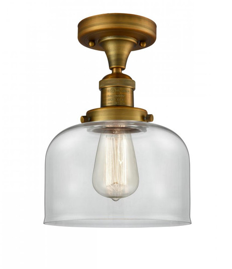 Bell - 1 Light - 8 inch - Brushed Brass - Semi-Flush Mount (3442|517-1CH-BB-G72-LED)