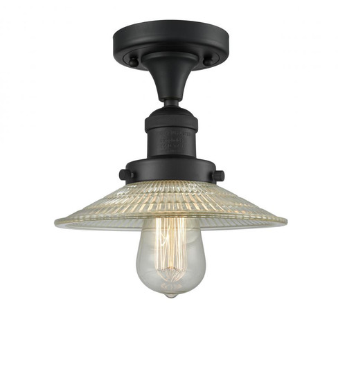 Halophane - 1 Light - 9 inch - Matte Black - Semi-Flush Mount (3442|517-1CH-BK-G2-LED)