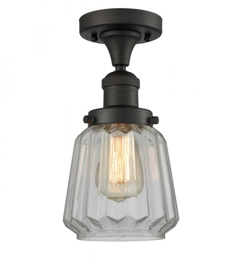Chatham - 1 Light - 7 inch - Oil Rubbed Bronze - Semi-Flush Mount (3442|517-1CH-OB-G142-LED)